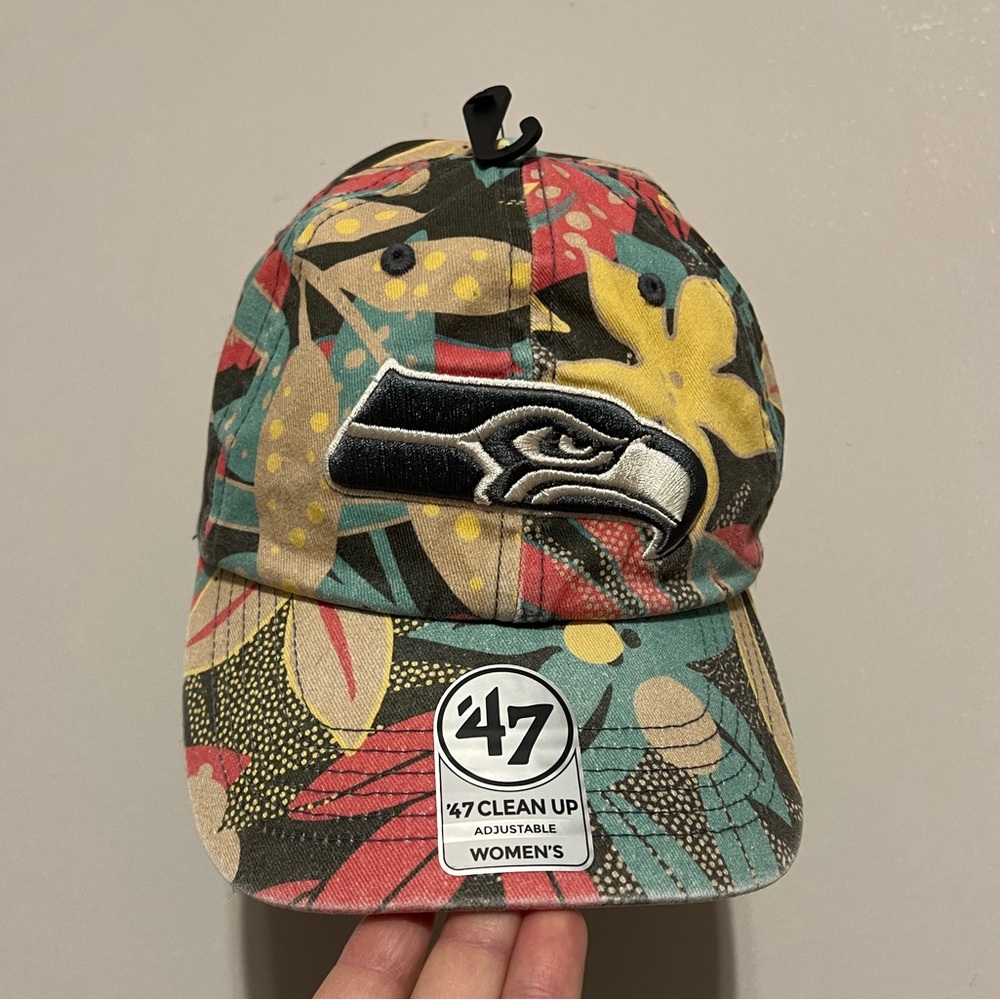 Women's '47 Seattle Seahawks Plumeria Clean Up Adjustable Hat
